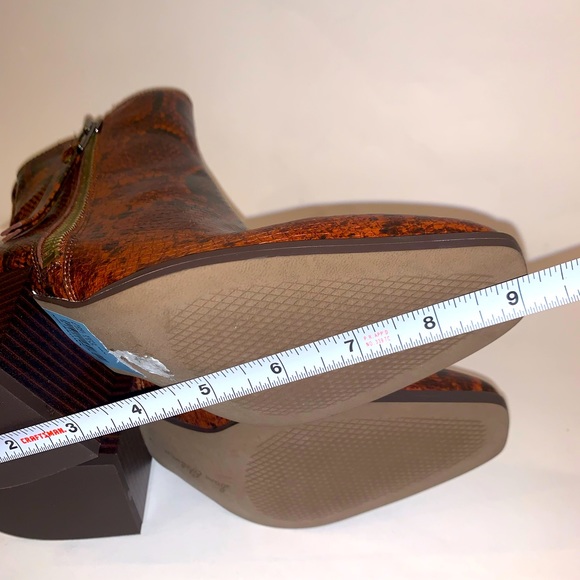 Sam Edleman carlysle dress booties in brown & black  snake print size 6 - Picture 9 of 10